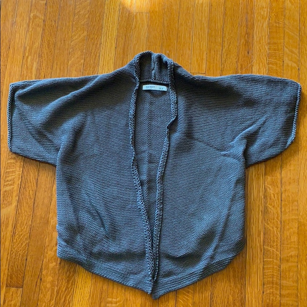 Old Navy open front short sleeve gray cardigan